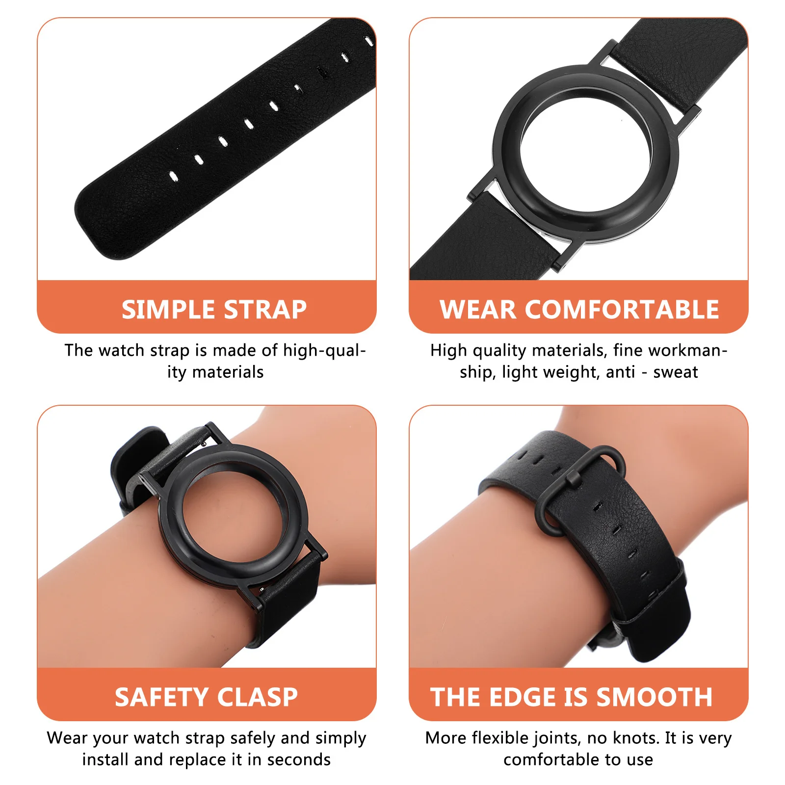 

Watchband Adjustable Protective Cover Skin-Friendly Flexible Soft Wrist Strap Perfect for Elderly Tracking