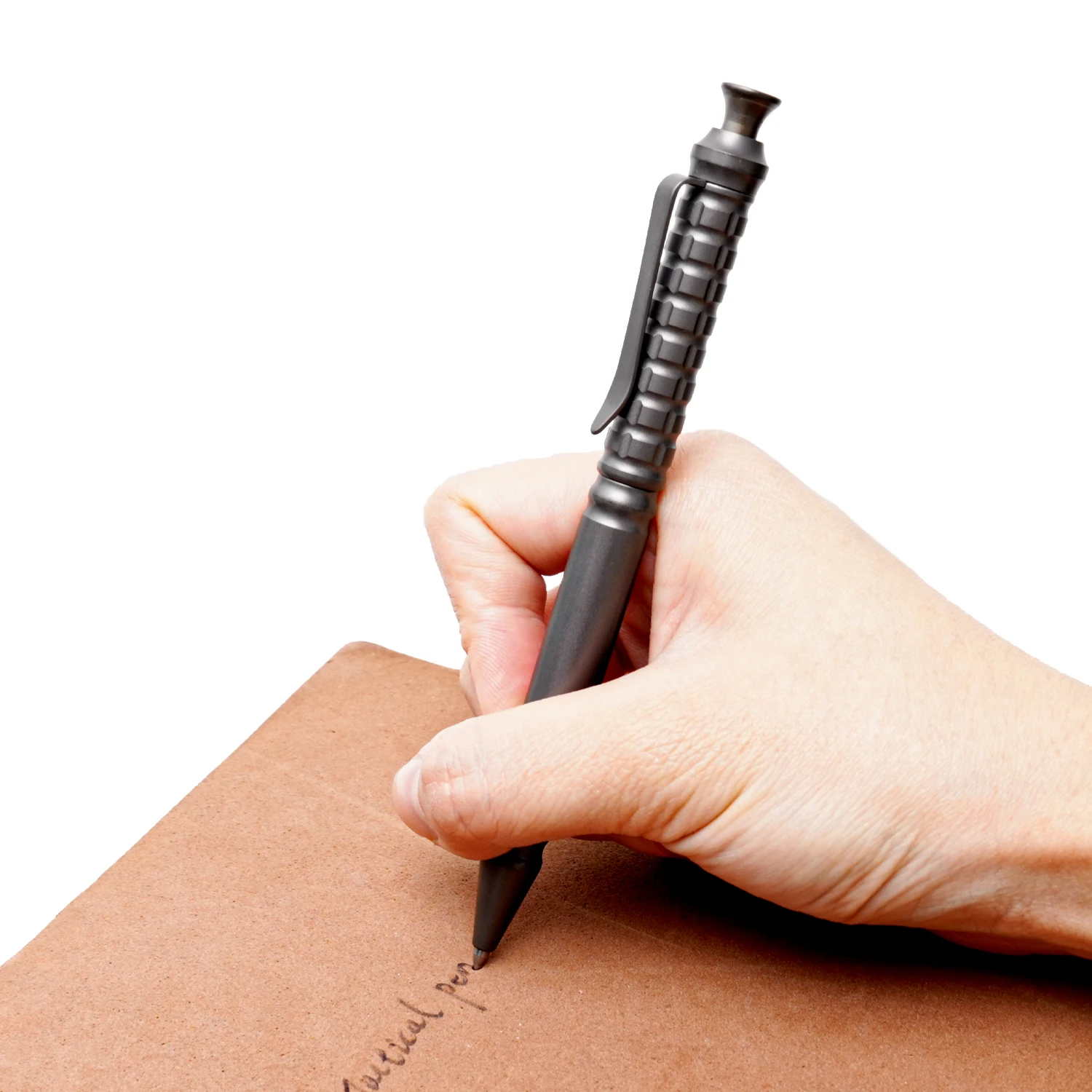 TGZUO pióro taktyczne ze stopu tytanu długopis biurowy/uroczysty długopis EDC metalowy długopis z czarnym opakowaniem prezent dla dorosłych