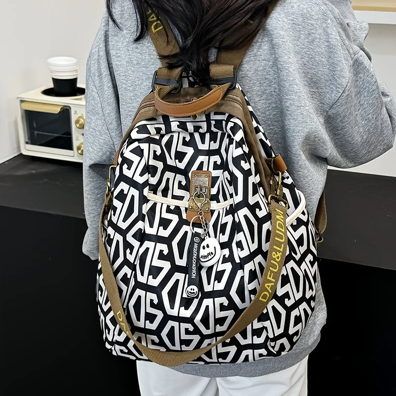 

Новый нишевый рюкзак с текстурой в стиле ретро, эстетичная привлекательность, большая вместимость, унисекс, подходит для выхода в свет, поездок на работу и отдыха