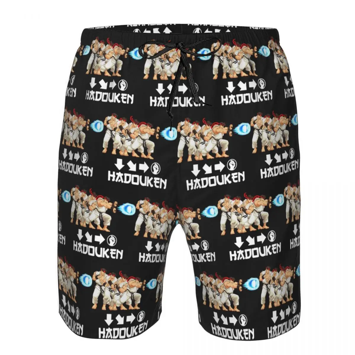 Defeated Portraits Super Street Fighter Trunks Beach Board Shorts Casual Quick Dry Swim Summer Men Pants