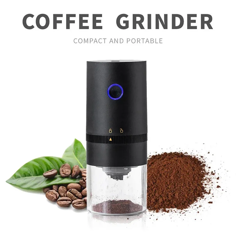 Mini Electric Coffee Grinder USB Portable Machine for Home - Automatic Mill for Coffee Beans, Nuts, Herbs, Grains