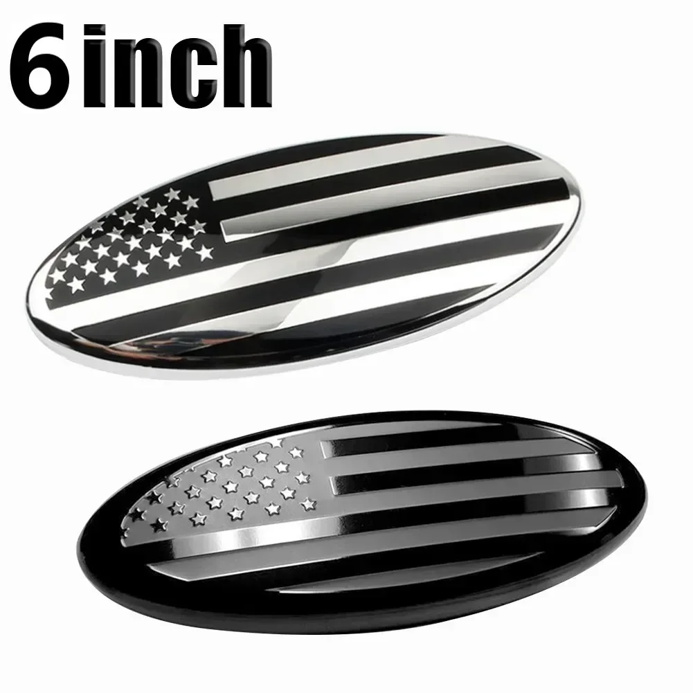 Car Front Grill American Flag Stickers Grille Emblem Logo Hood Badge For Ford F150 F250 F350 For Edge Explorer Car Styling