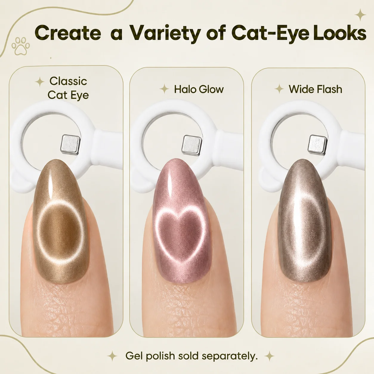 Nailpop Cat Eye Magnet Set 1pc Powerful Tools for Creative Nail Designs Perfect for Home Salon 6 Colours Circle Design Salon DIY