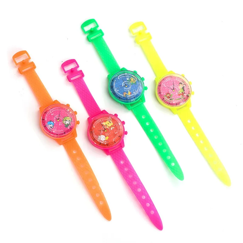 Children\'s Watch Toys Mini Color Maze Toys Plastic Labyrinth Ball Kids Birthday Party Favors Baby Gift Present