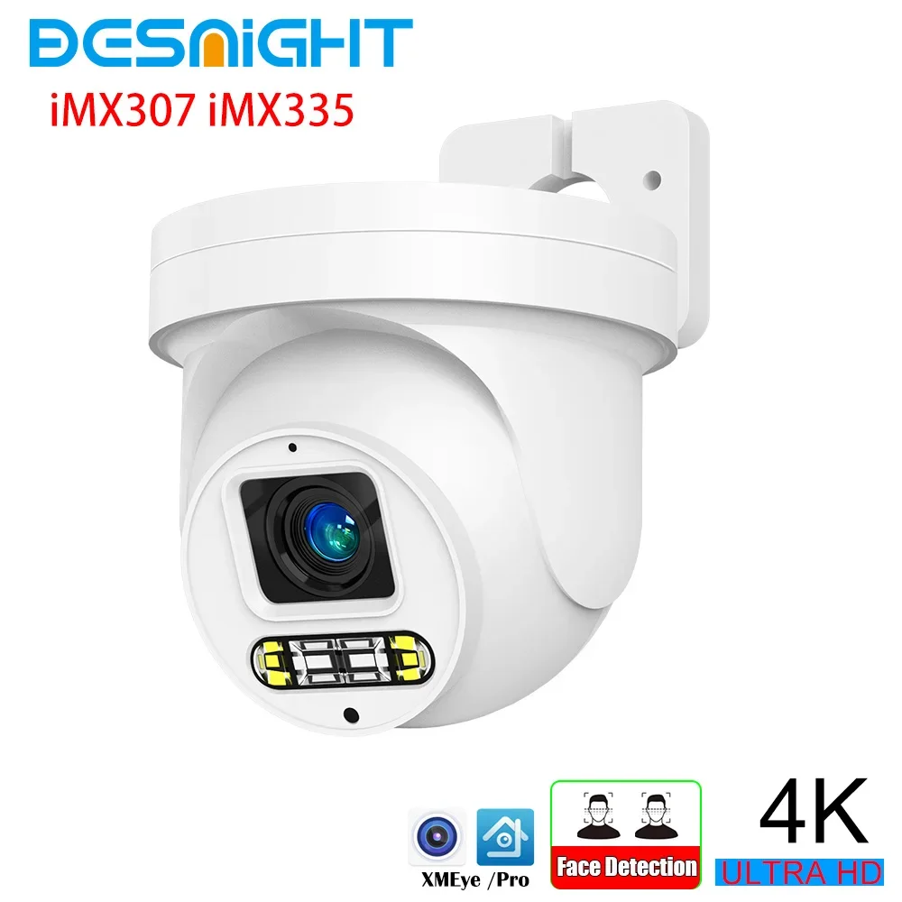 

Face Detection 8MP 4K 5MP IMX335 H.265+ Dual Leds 5X 10X Zoom Outdoor IP66 Half Metal ONF Audio SPK POE IP Security CCTV Camera