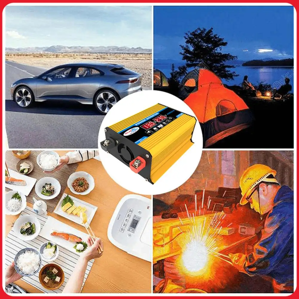 

Car Inverter Dual LCD Digital Display Car Power Inverter Voltage Transformer Modified Sine Wave for Auto Steamboat Accessories