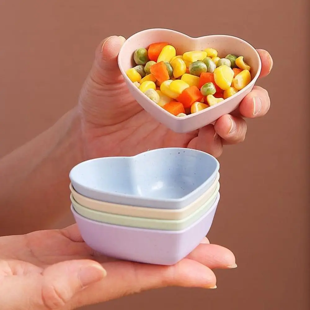 

Wheat Straw Seasoning Dish Household Kitchen Creative Plastic Round Salted Cabbage Dish Dipped Snack Dishes Seasoning Dish