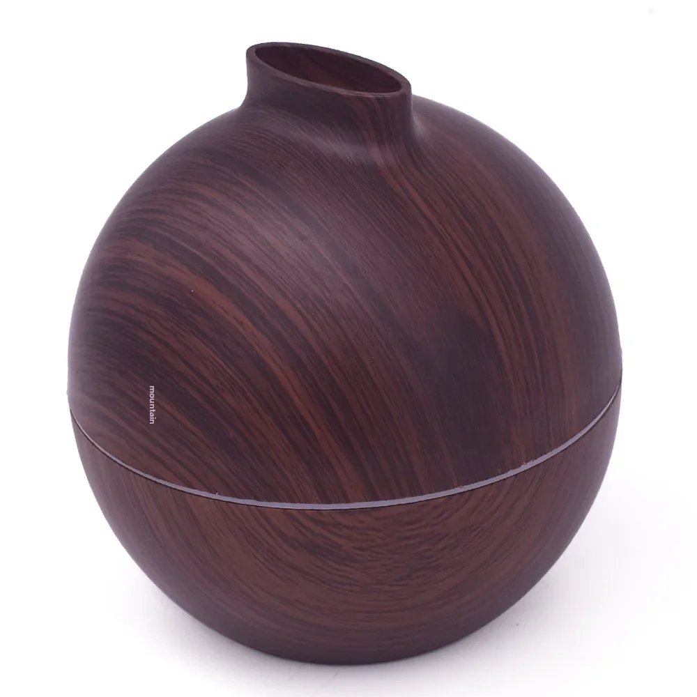 Mini Flat Mouth Peach Wood Grain Humidifier 130ml Usb Charging Colorful Light Office Home Use Desktop Aromatherapy