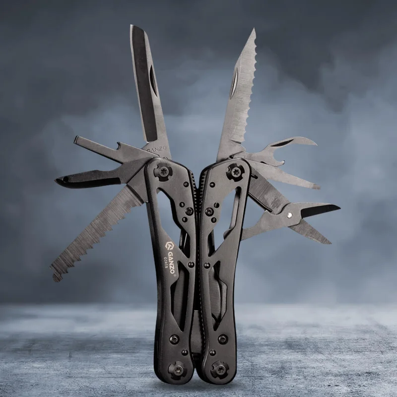 Ganzo G202B Multitool Folding Knife Plier Bits Outdoor Camping Multifuntional EDC Multi Hand Tool G202 Pocket Mini Scissors