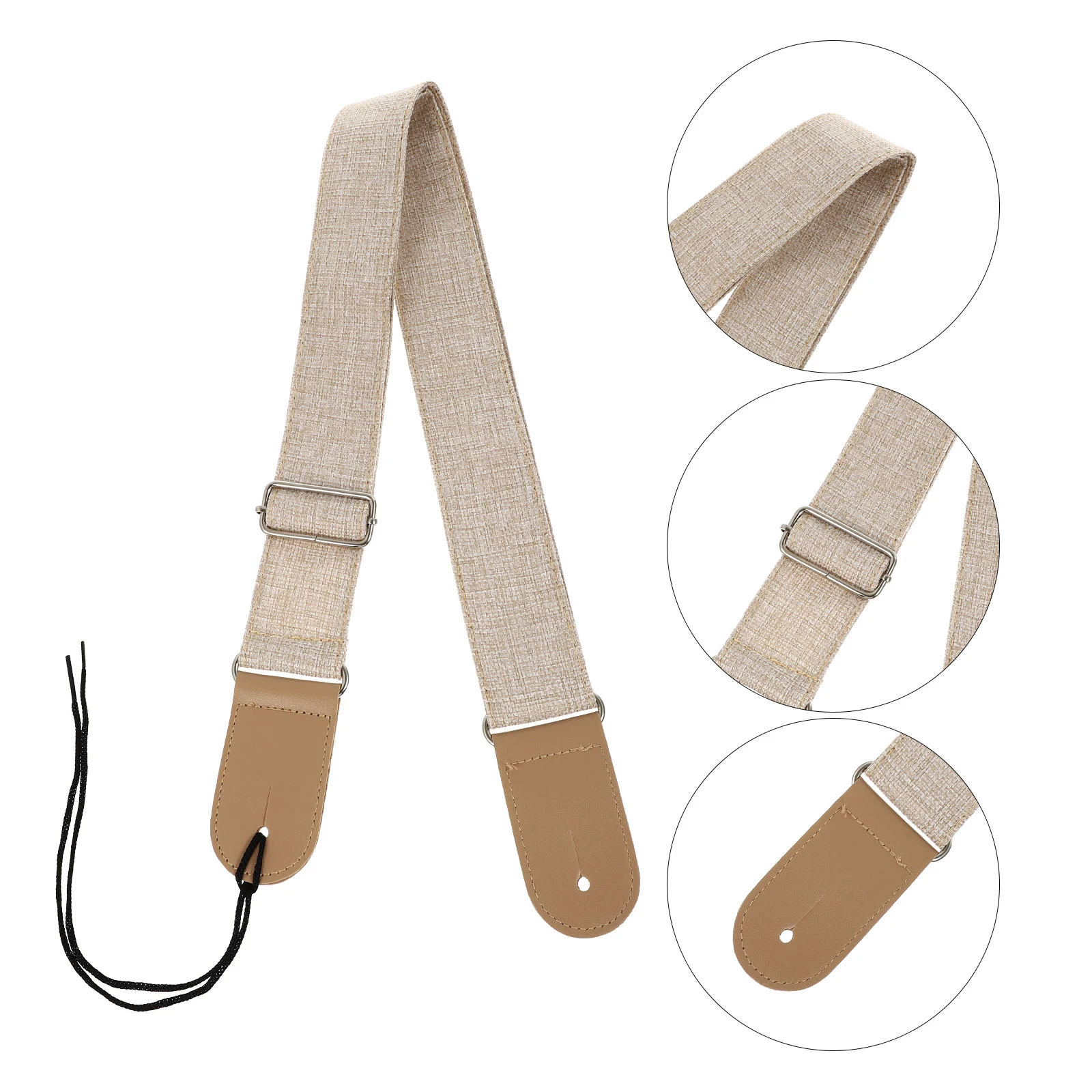 

Adjustable Guitar Strap Belt Electric Bass Ukulele Delicate Cotton Linen Design Comfortable Shoulder for Musicians