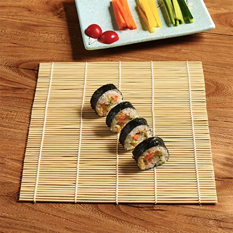 1Pcs Sushi Vorhang Roll Matte Sushi Löffel DIY Onigiri Reis Roller Küche Gadgets Kochen Zubehör Bambus Sushi Maker Werkzeuge