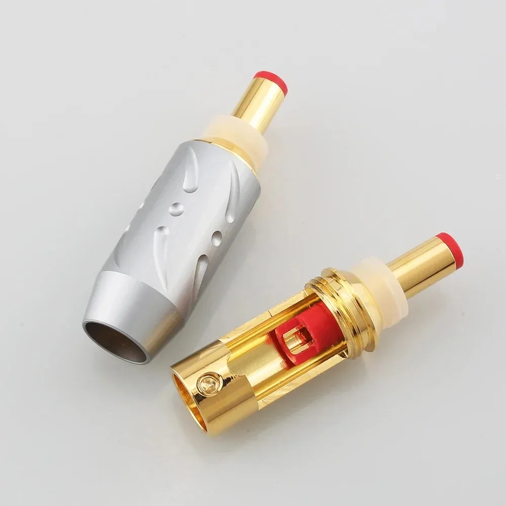 Viborg DC2.5 DC2.1 Gold-plated 5.5mm X 2.5mm/2.1mm DC Power Plug For HIFI Audio DC Barrel Plug