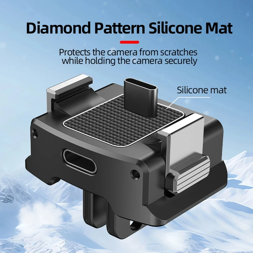 For DJI Osmo Pocket 3 Quick Release Expansion Adapter Mount Support Charging w 1/4 Screw Arca For DJI Osmo Pocket3 Action Camera