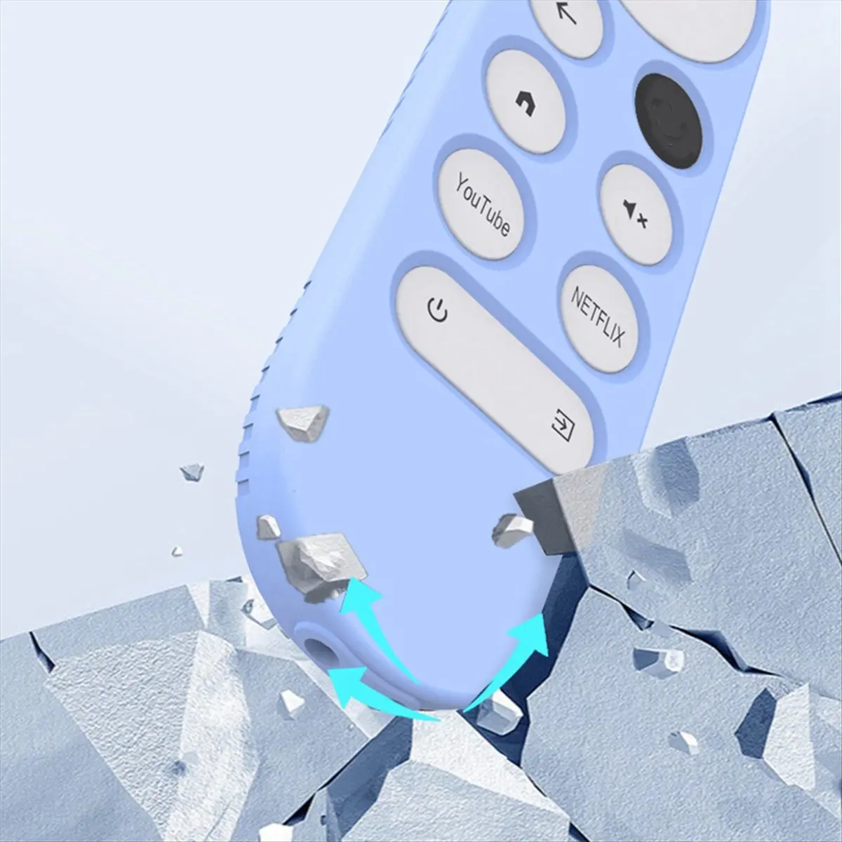 A26z capa de silicone macio para google chromecast controle remoto capa protetora escudo para google tv 2020 controle remoto de voz a