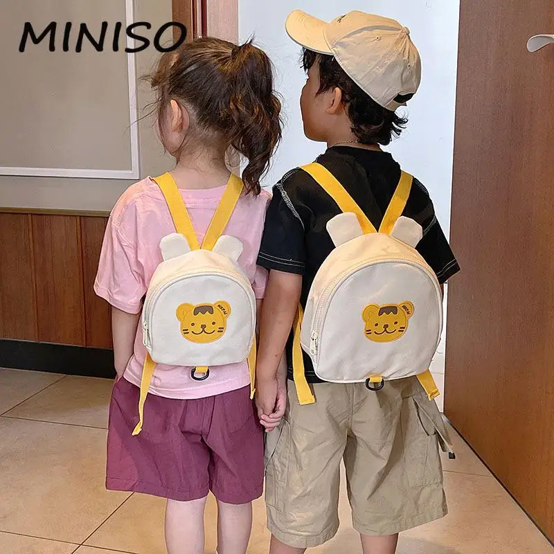 Canvas Baby Backpacks Kindergarten School Bag Bear Bunny Korean Anti-lost Kids Bags for Girls Boys Children Backpacks 2-3years