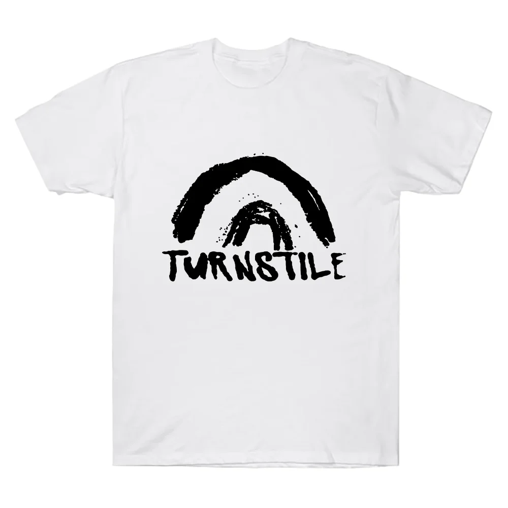 Turnstile DOUBLE RAINBOW Tee Turnstile Band Shirt Short Sleeve T-shirt Unisex Clothing Graphic Print Rock Streetwear Y2K