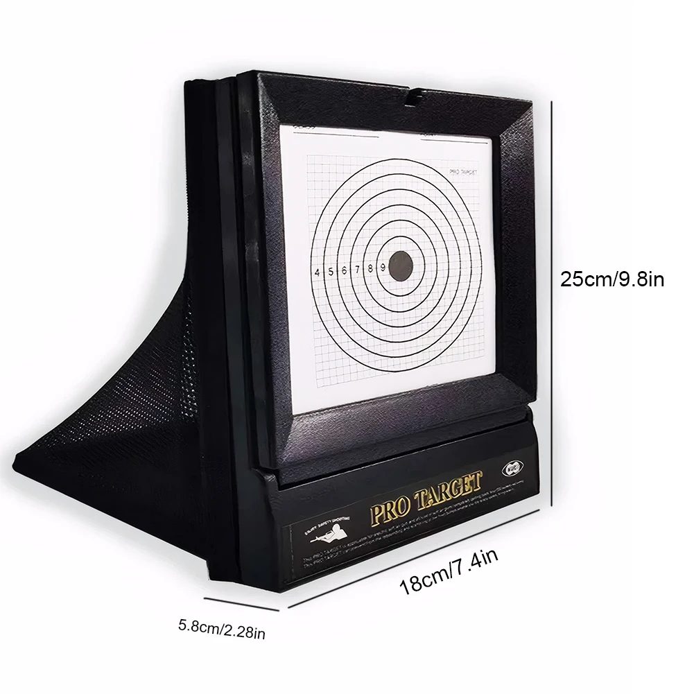 Portable Gun Targets Includes 10pcs Replaceable Paper Gun Trap Target Gun Target Case Pellet Trap for Backyard Shooting Practice