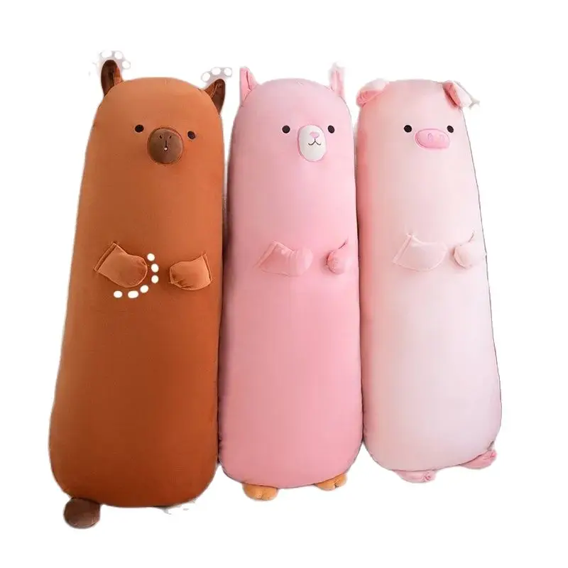 

Kawaii Long Sleep Animals Plush Pillow Cuddly Squishy Pig Capybara Animal Soft Plushie Xmas Gift
