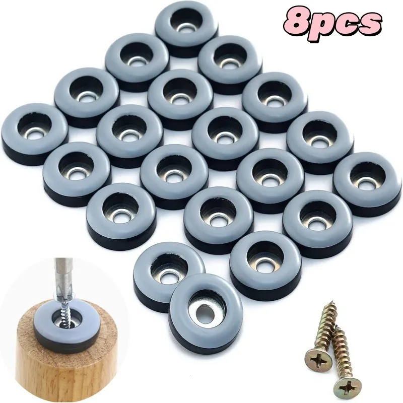 8pcs/lot Screws Furniture Glides PTFE Heavy Duty Furniture Slip Mat Glide Mat Sofa Bed Table Moving Pads Wooden Floor Protector