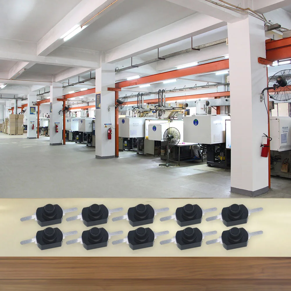 10PCS Push Button Switch Mini Torch Latching On Off Copper Terminal 1A 30V 2 Pin for Remote Controls Audio and Digital Gadgets