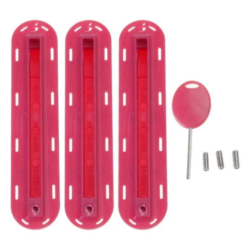 3Pcs/Set Single Fin Box Surfboard Fin Box Replacement Set with Screws Surfing Screw Surfboard Surfs Fin Plugs Set