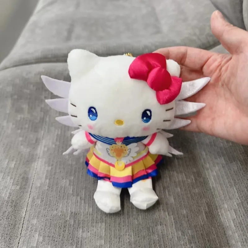 Anime Hello Kitty Keychain Cute Decorate School Bag Pendant Dolls & Stuffed Toys Joint Version Soft Plush Doll Accessories Gift