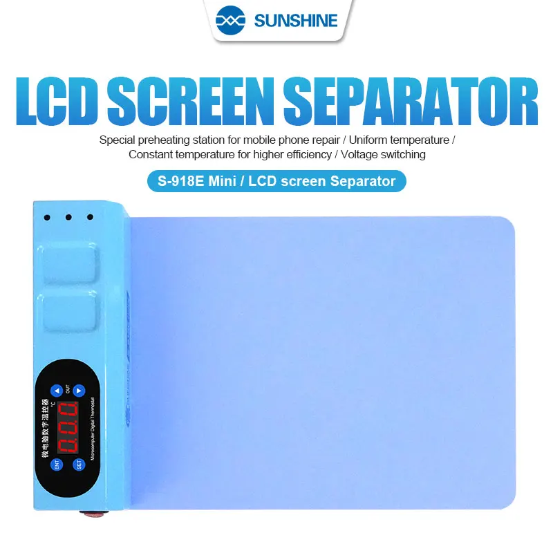 

Sunshine S-918E Mini Display Glass Separator Intelligent Temperature Control for Phones Max 11inch Screen Disassembly Repair