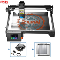 RAY5 20W Laser Engraving Cutting Machine + Air Pump Assist Kit + 440mm Honeycomb Working Table DIY CNC Engraver Cutter Tools