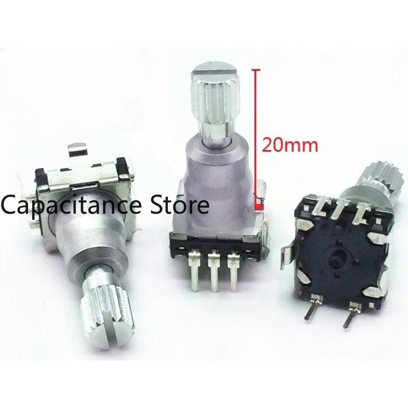 5PCS High lifespan encoder 30 point position 15 pulse with press switch shaft length 20mm flower