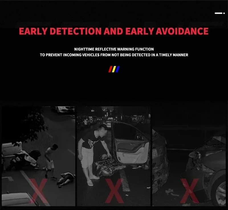 Reflecterende Autodeur Sticker Veiligheid Opening Waarschuwing Reflector Tape Voor Opel Astra j Insignia Astra g Corsa Zafira b Mokka Vivaro