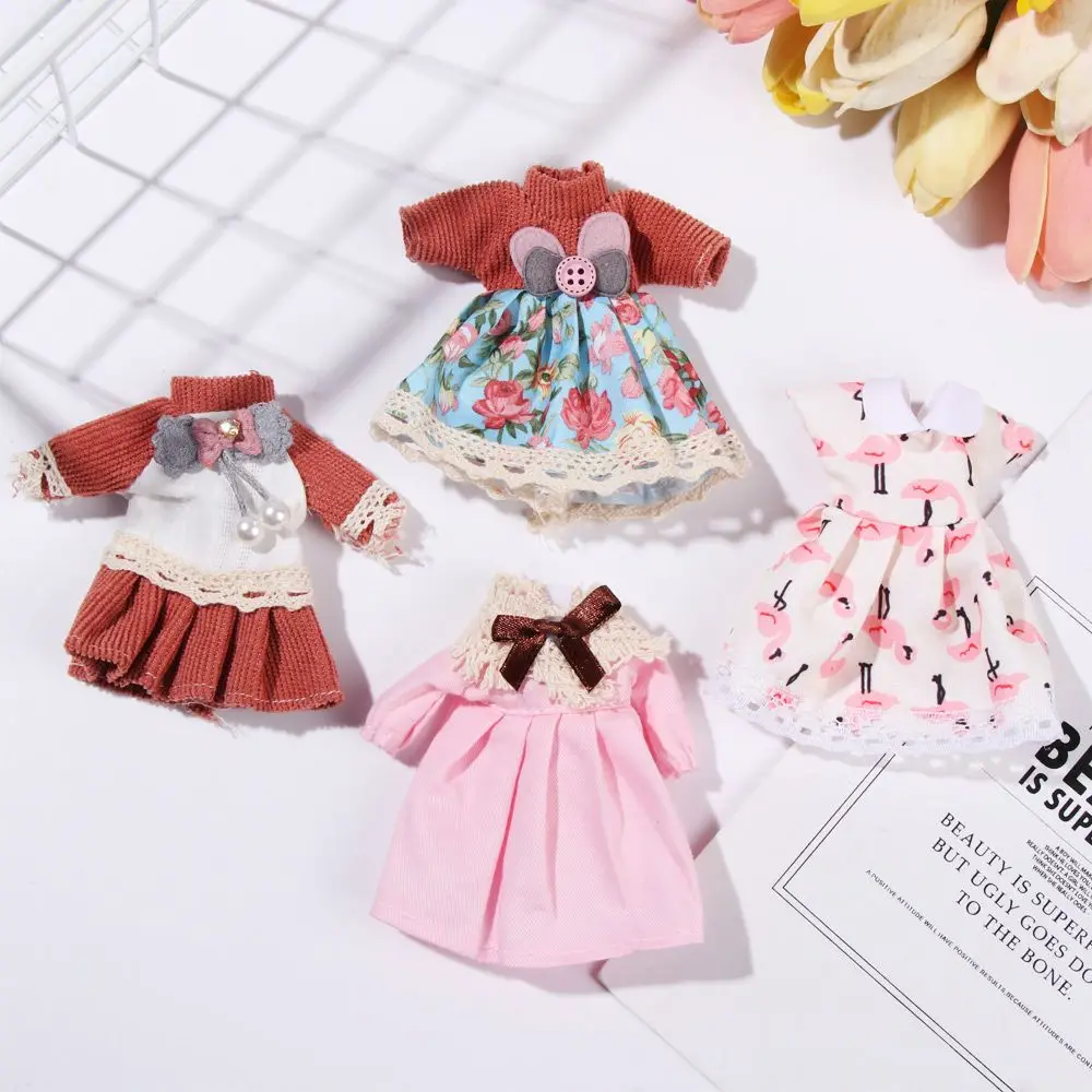 DIY 1/12 BJD Wedding Party Handmade Changing Dressing Up Clothes Outfit 16~17cm Dolls Dresses Accessories