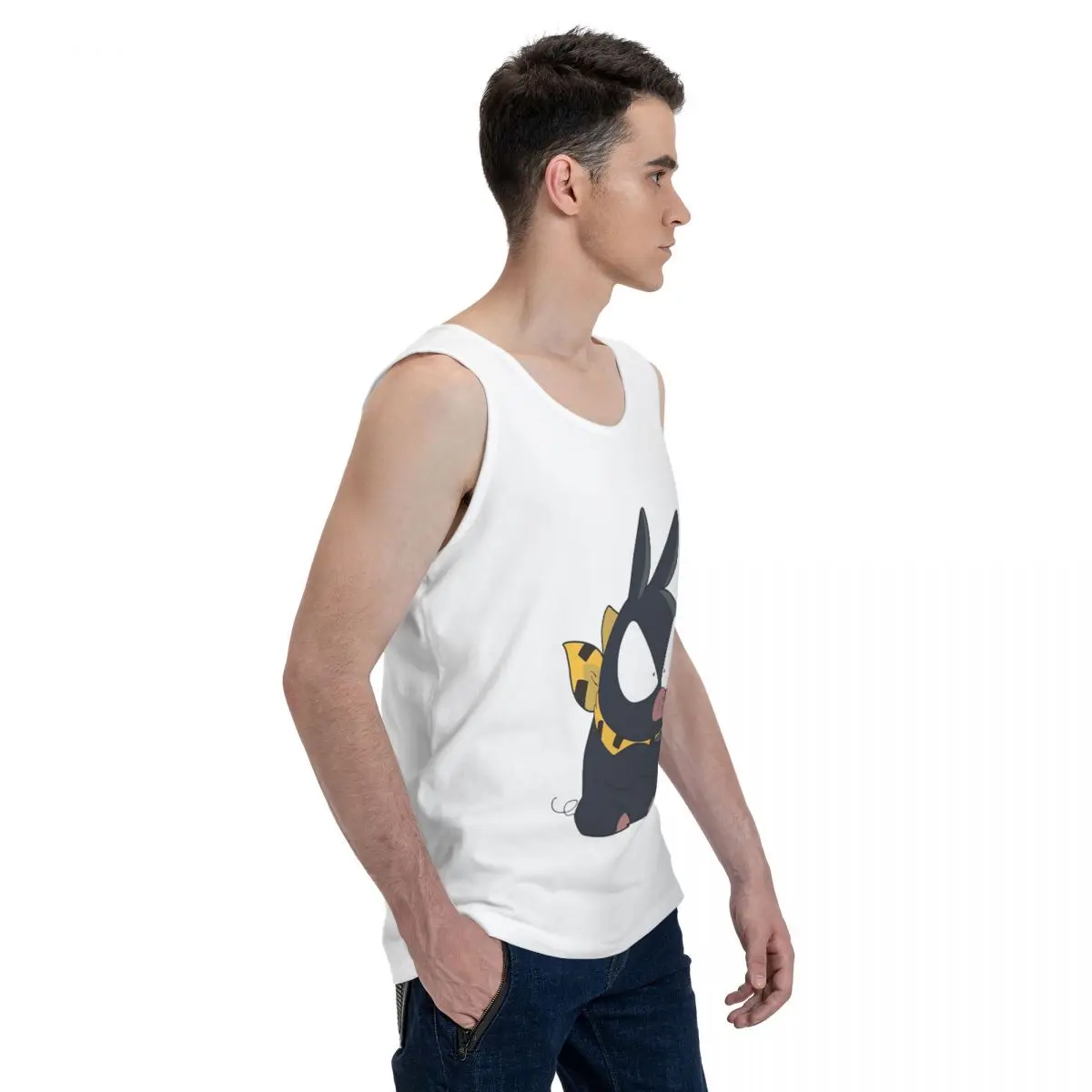 P Chan Ranma 1/2 100% Cotton Men's Sweatshirt Vest Sleeveless Clothing Tees Men Tank Tops T-shirt