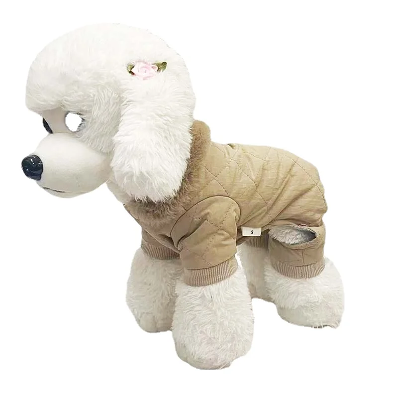 Warm Winter Pet Dog Clothes Pet Cotton Coat Jacket Jumpsuit Puppy Four-legged Clothes Small Dog Costume Apparel Outfit