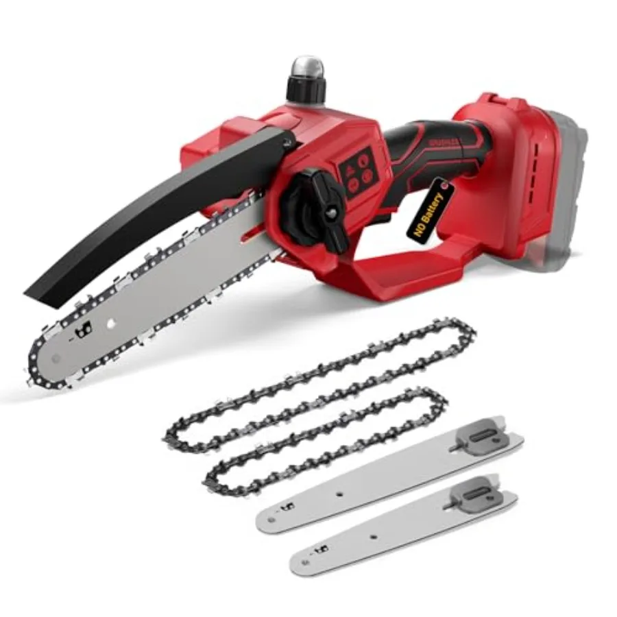 

Mini Chainsaw for Milwaukee 18V Battery Auto-Oiler 8-Inch and 6-Inch 2-IN-1 Brushless Cordless Pruning Chainsaw 750W Chain saw