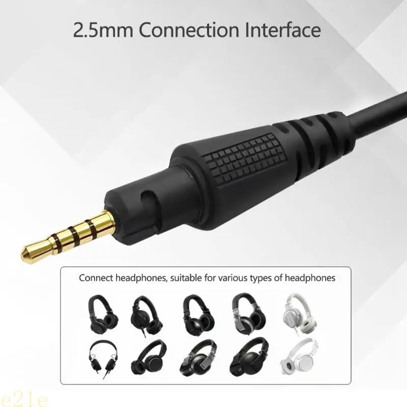 

E21E Audios Cord For HDJX5 HDJCUE1BT CUE1S7 Headsets Cord for Studio And Home Use