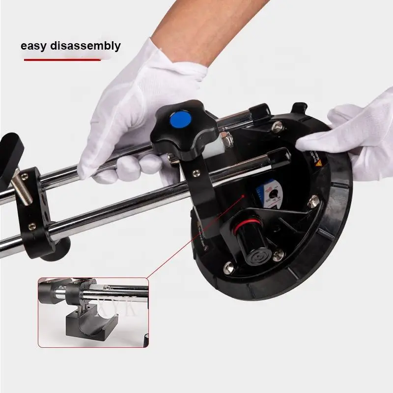 Adjustable Vacuum Suction Cup Detachable Pressure Gauge Tile Tightening Tool Stone Slab Leveling Lifting Handling Equipment