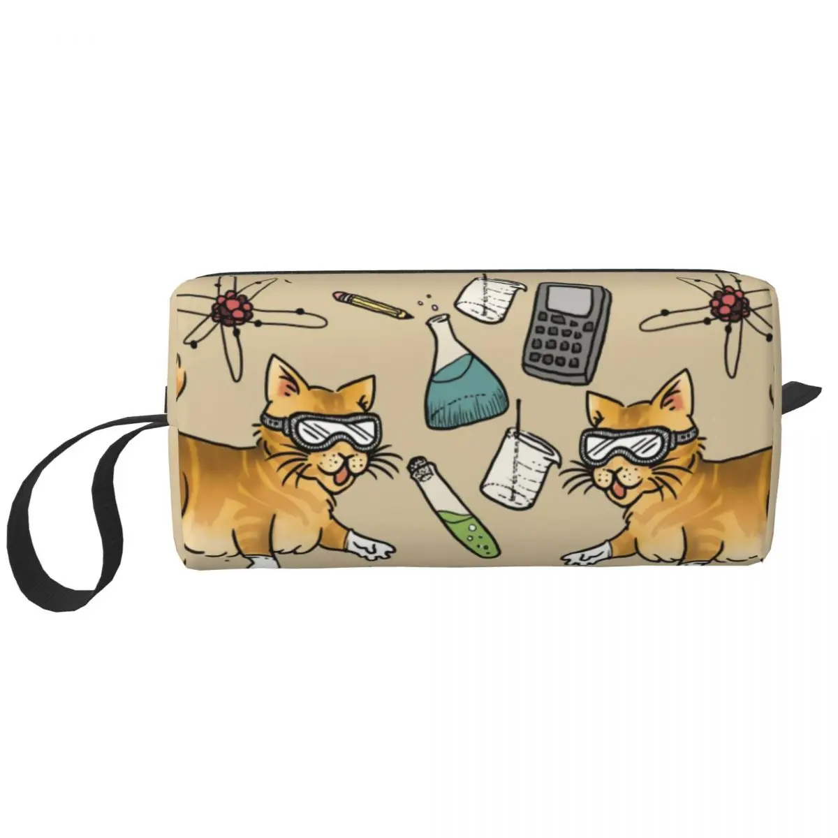 Cute Stem Cats borsa da toilette da viaggio per le donne scienza chimica trucco biologico borsa cosmetica Beauty Storage Dopp Kit