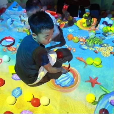 Fantasy Beach Projection AR Interactive Projection Simulator Kiddies 3D Interactive Beach Scene Magic World Amusement Park
