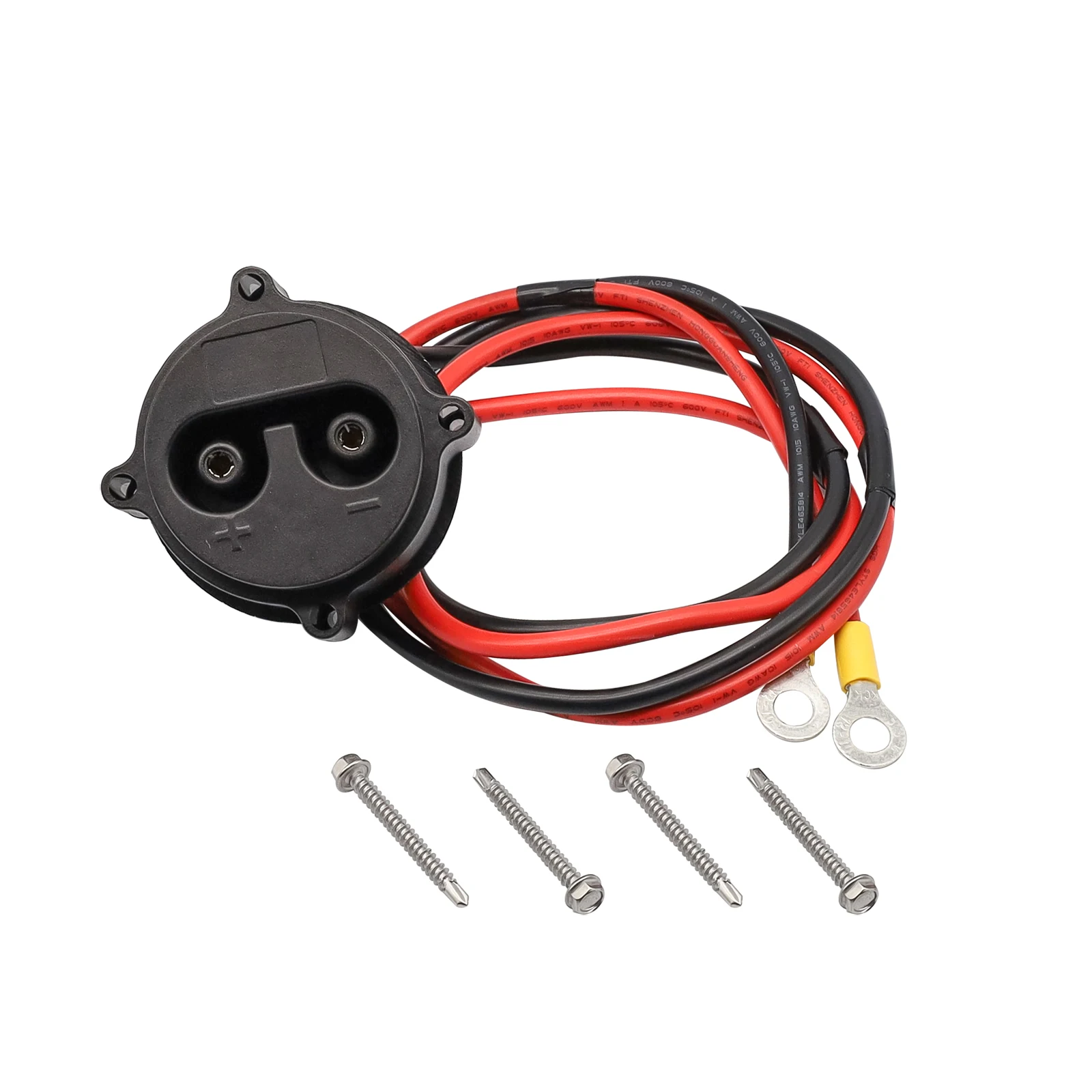 Golf Cart 48V MAC DC Charger Powerwise Receptacle with Wires Fit Yamaha G19 G22 Electric Model  -JR1-H6181-02-00