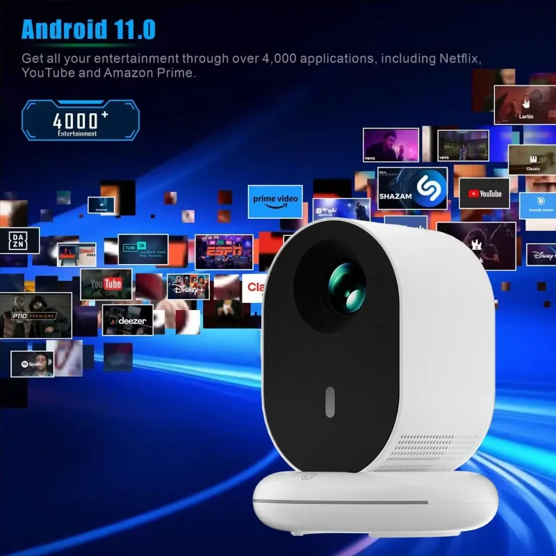 Smart Home Theater Android WIFI Projector With Battery Mini Portable 4K Full Hd Video Game Projectors Outdoor Proyector
