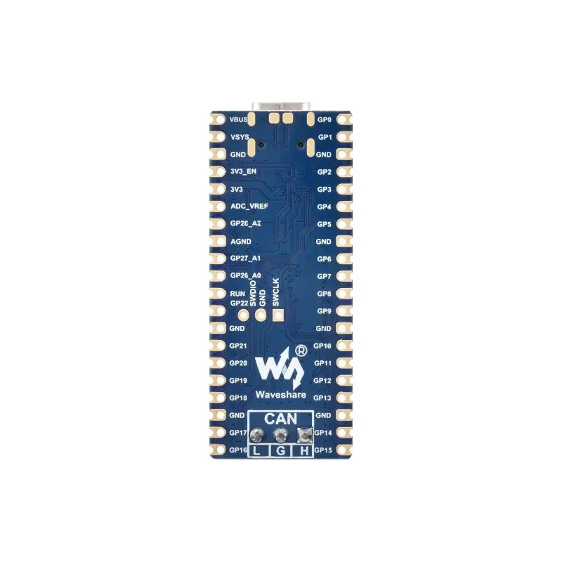 Waveshare RP2350 CAN Development Board A Pico-like MCU Board Based on Raspberry Pi RP2350A Dual-Dore Dual-Architecture