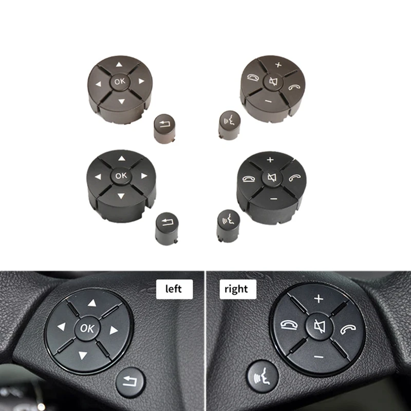 

STE-eCar крышка переключателя на рулевом колесе, накладка на кнопки управления для Mercedes Benz C-Class W204 W212 A2048210451 A2048210351