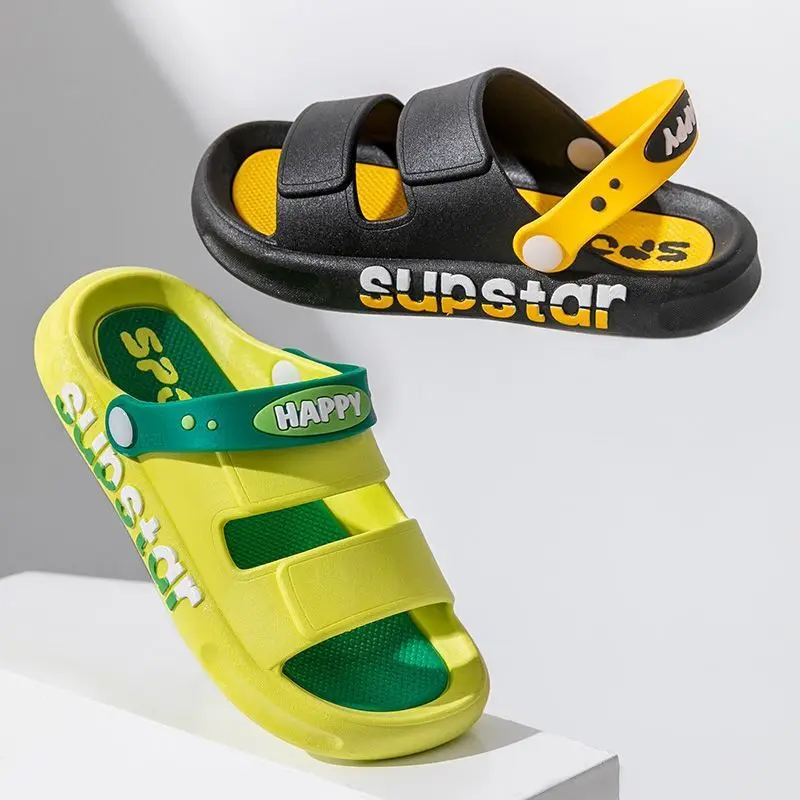 

High-Quality PVC Kids Beach Shoes Soft-Sole Boys Slippers Outdoor Girls Casual Sandal Swimming Water Barefoot Shoe