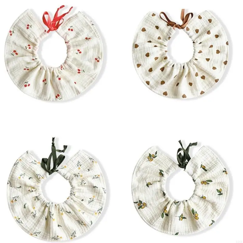 

E06F 360 Rotate Baby Bibs with Adjustable Rope for Eating & Drooling Soft Baby Bibs