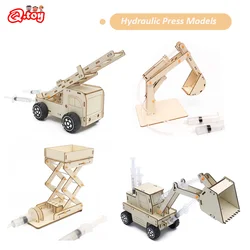 DIY Hydraulic Model Excavator Elevator Bulldozer STEM Tecnologia Science Toys Experimental Tool Kit Teaching Aids for Kids