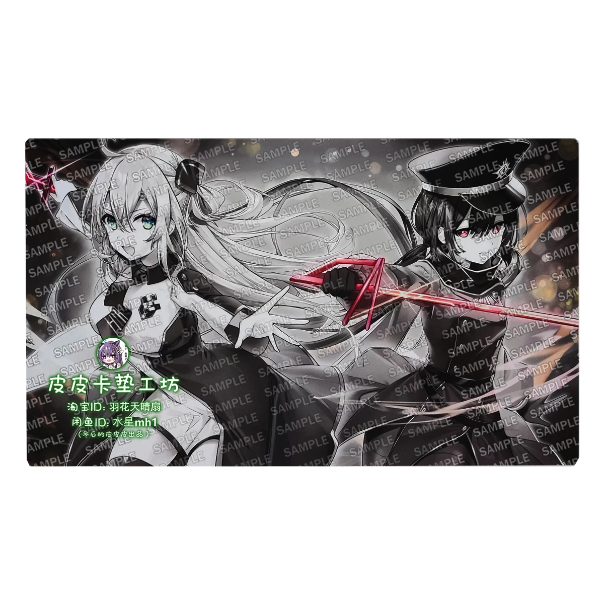 600X350X2Mm Diy Yu-Gi-Oh! Sky Striker Ace Raye Card Battle Mat Roze Single-Player Board Game Card Duel Mat Card Gift Toy