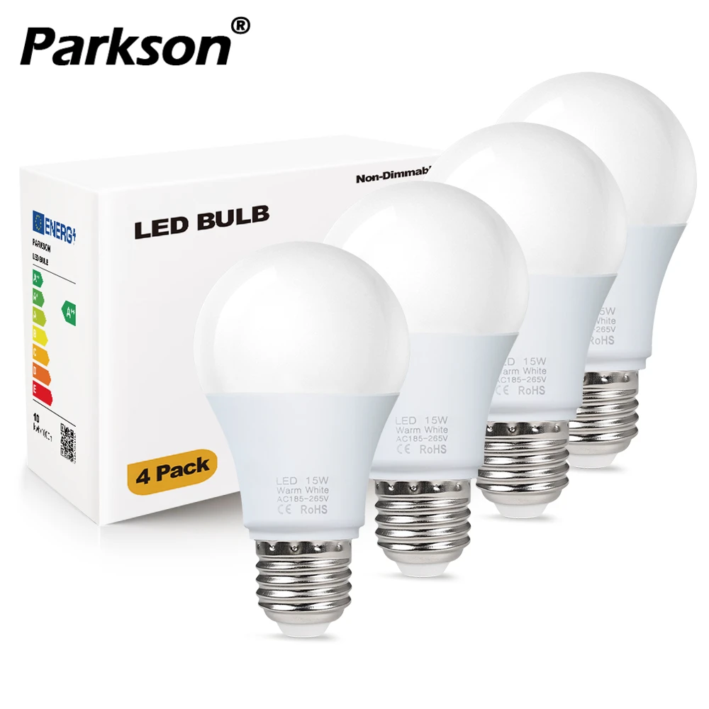 

4Pcs LED Bulb AC 185V-265V E27 LED Lamp 18W 15W 12W 9W 6W LED Lights Bulb Saving Energy Spotlight Table Lamps Household Bulb