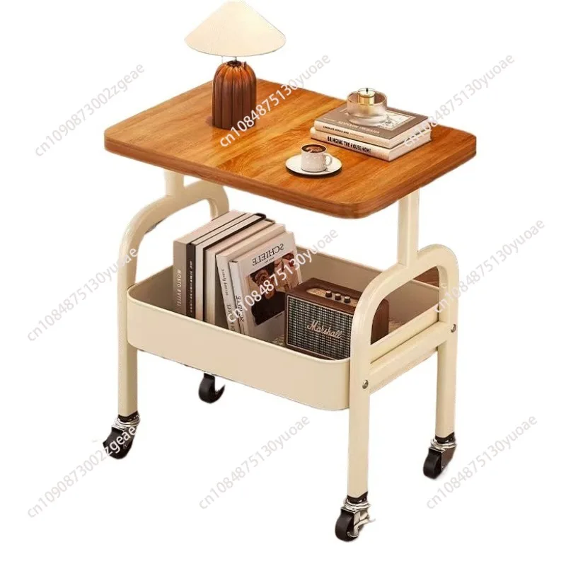 

Movable trolley sofa side few bedside shelves high coffee table table living room snacks rental house