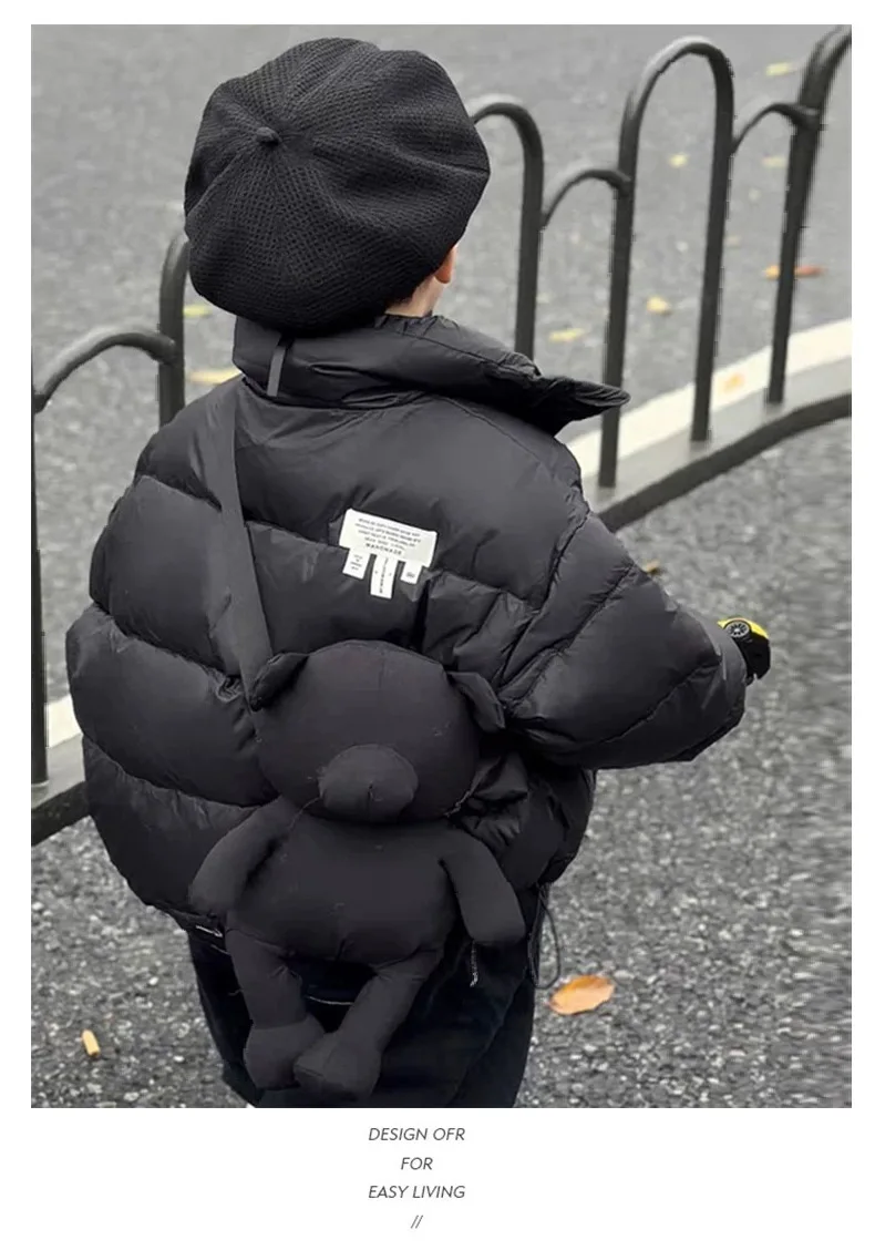 2024 new Children\'s stand-up collared cotton-padded jacket Padded jacket solid color coat for 2 to 10 Years old boys and girls