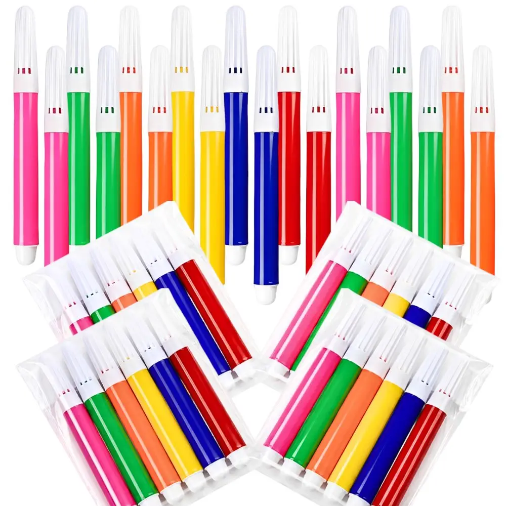 13 Packs 6 Colors Vibrant Fine Tip Watercolor Marker Pens Bulk Set for Journaling, Scrapbooking, Doodle Art, Coloring Books YMY